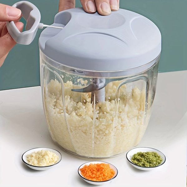 Hand-Pulled Multipurpose Chopper – Rope-Operated Vegetable & Meat Grinder