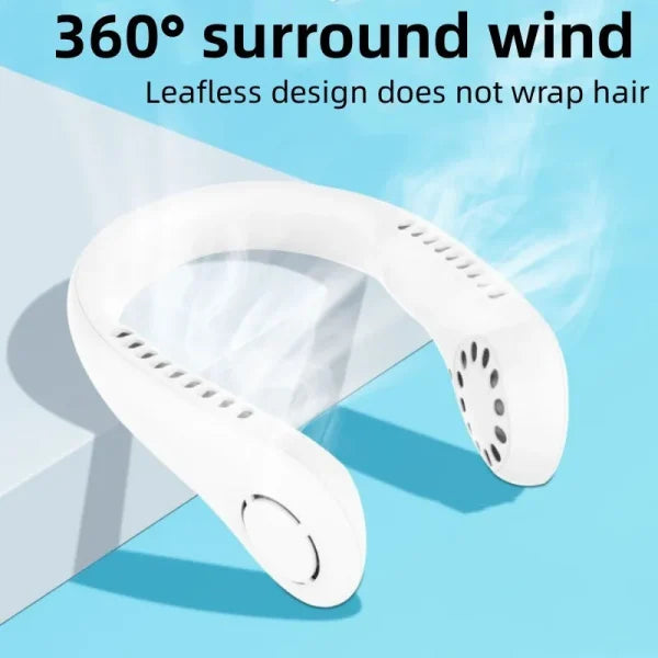 Mini Neck Portable No Bladeless Hanging Neck Rechargeable Air Cooler