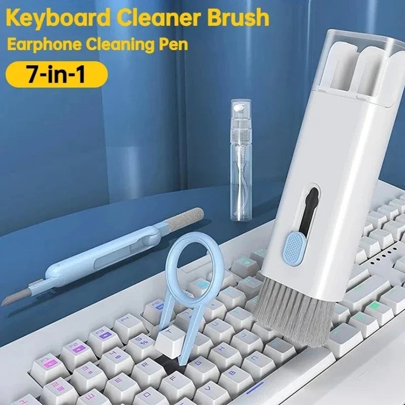 Keyboard Cleaner Brush Tool-Soft Bristles for Deep Cleaning(7-in-1)