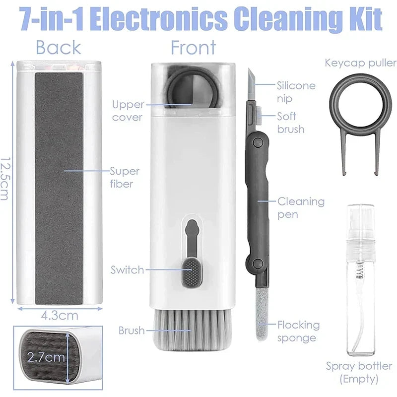 Keyboard Cleaner Brush Tool-Soft Bristles for Deep Cleaning(7-in-1)